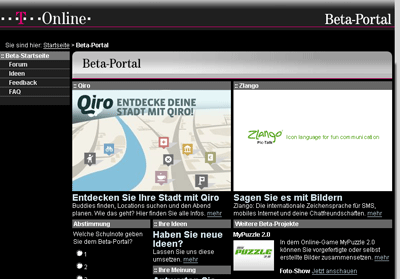 screenshot t-online beta portal