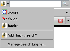 hackr.search zu den suchmaschinen hinzufügen