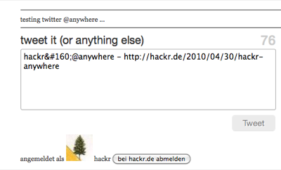 @anywhere bei hackr
