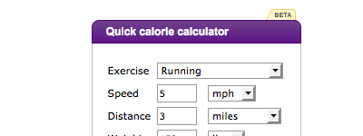quick calorie calculator