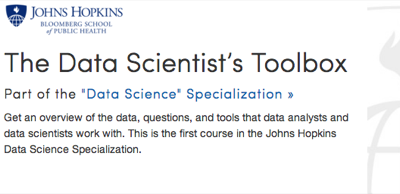 The Data Scientist's Toolbox