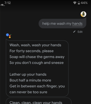help me wash my hands