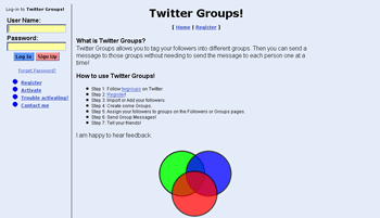 screenshot twitter groups