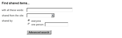 screenshot friendfeed search