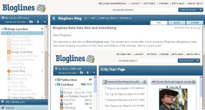 screenshot vom neuen Bloglines