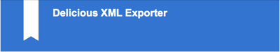 delicious xml exporter
