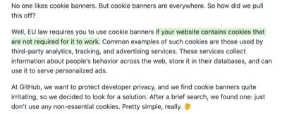only if your website requires cookies that are not required for it to work