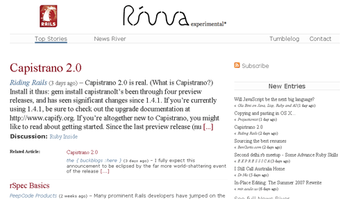 screenshot rails rivva