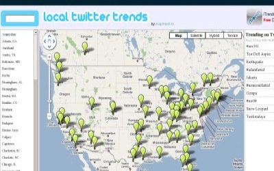 Mapmash Local Twitter Trends