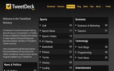 TweetDeck Directory