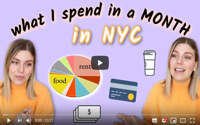 video: What I Spend in a Month living in NYC