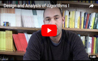 video: Design and Analysis of Algorithms I